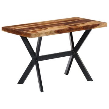 vidaXL Eettafel 120x60x75 cm massief acaciahout, Huis en Inrichting, Verzenden, Nieuw