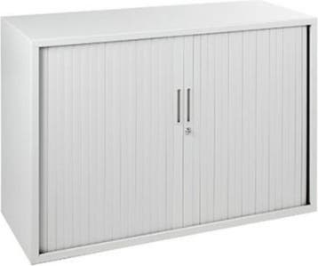 Roldeurkast – Dossierkast – Wit– Met slot - 80x120x45 cm, Huis en Inrichting, Kasten | Roldeurkasten en Archiefkasten, 100 tot 150 cm
