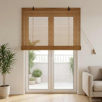 vidaXL Rolgordijn Bruin 80 x 220 cm Bamboe, Verzenden, Nieuw