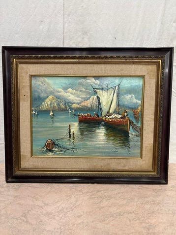 Vincenzo Colucci (1898-1968) - Barche nel Golfo di Napoli