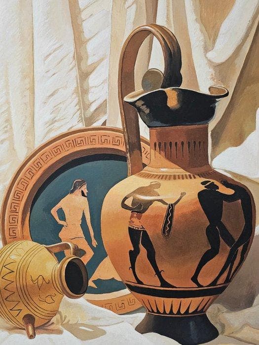 École italienne (XX) - Archeologia, Antiquités & Art, Art | Peinture | Classique