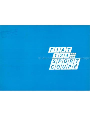 1970 FIAT 124 SPORT COUPÉ BROCHURE NEDERLANDS