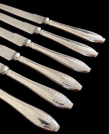 NO RESERVE - Fruitmes - .925 zilver - Set van 6 - Sheffield, Antiek en Kunst
