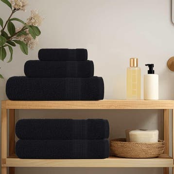 vidaXL Gastendoekjes FROGN 10 st 30x50 cm 360 g/m² zwart, Huis en Inrichting, Verzenden, Nieuw