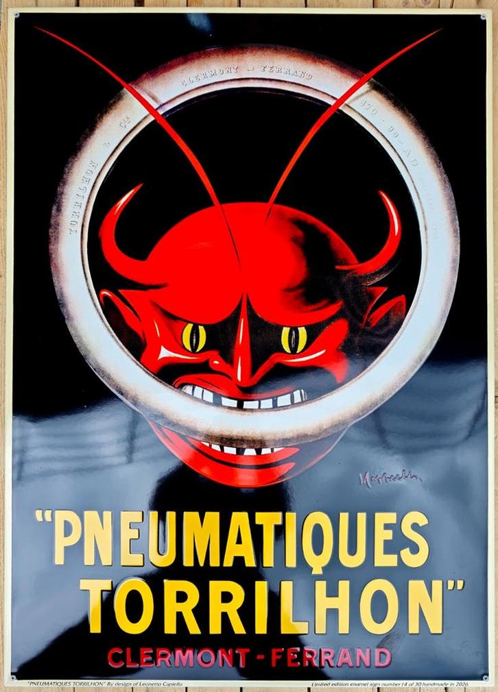 Pneumatiques Torrilhon emaille bord, Collections, Marques & Objets publicitaires, Envoi