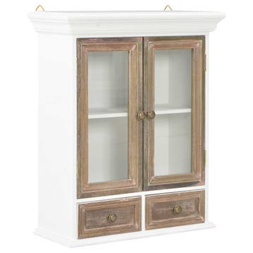 vidaXL Wandkast 49x22x59 cm bewerkt hout wit, Verzenden