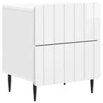 vidaXL Nachtkastje Hoogglans Wit 43 x 34,5 x 49,5 cm Bewerkt, Verzenden, Nieuw