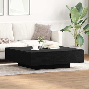 vidaXL Salontafel Zwart Eiken 100 x 100 x 31 cm, Huis en Inrichting, Tafels | Salontafels, Verzenden, Nieuw