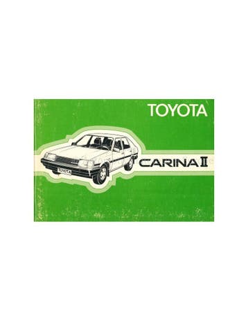 1984 TOYOTA CARINA II INSTRUCTIEBOEKJE NEDERLANDS