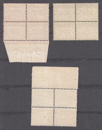 Nederland 1921 - Luchtpostzegels, in blokken van vier - NVPH, Postzegels en Munten, Gestempeld