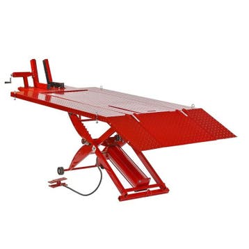 Extra brede en extra lange motorheftafel pneumatisch rood, Ophalen of Verzenden, Nieuw