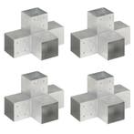vidaXL Paalverbindingen 4 st X-vorm 101x101 mm, Tuin en Terras, Verzenden, Nieuw
