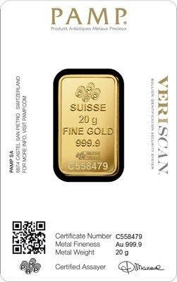 20 grammes - Or - Pamp Suisse