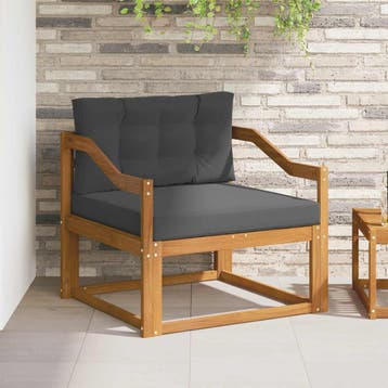 vidaXL Buiten Midden Sofa Naturel, Verzenden