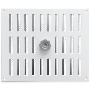 Aluminium afsluitbaar schuifrooster opbouw 300 x 250mm - WIT, Verzenden
