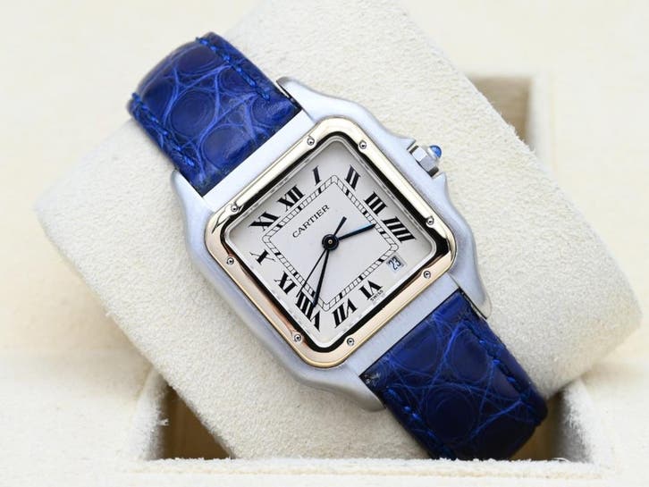 Cartier Panthere Ref. 839490 Year 1990s (Box), Handtassen en Accessoires, Horloges | Heren, Goud, Zo goed als nieuw, Goud, Overige merken