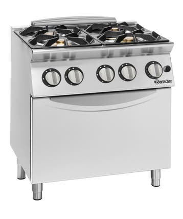 Gasfornuis Met Oven | 900 | 4 Branders | 2/1GN Gasoven 118L, Verzenden, Nieuw in verpakking