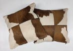 Set van 2 kussens van rundsleer Exclusief -40x40cm- Vulling