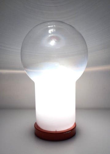 Tafellamp - Opaline glas - Space Age 1970 verstelbaar