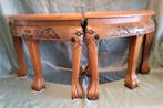 Kruk (2) - Hout - Bewerkte salontafel kruk