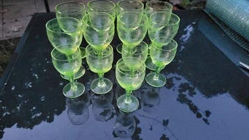 Service à boisson (13) - verre à l’uranium - Verre à