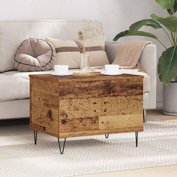 vidaXL Salontafel Oud Hout 60 x 44,5 x 45 cm Bewerkt hout, Huis en Inrichting, Verzenden, Nieuw