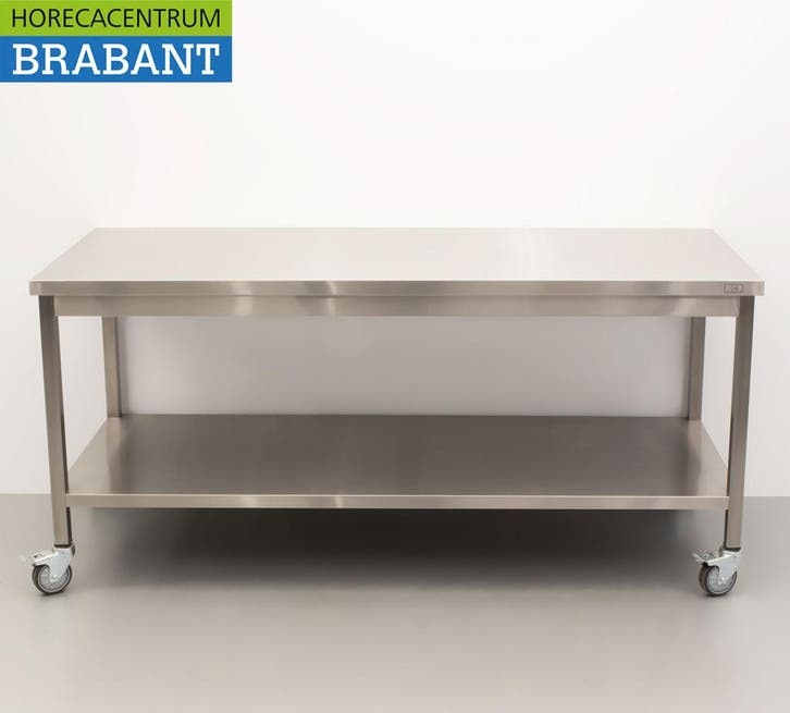 HCB Table de travail mobile sur roulettes en acier, Articles professionnels, Horeca | Autre, Envoi