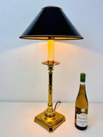 Tafellamp - Zware Eye catcher Engelse messing tafellamp -