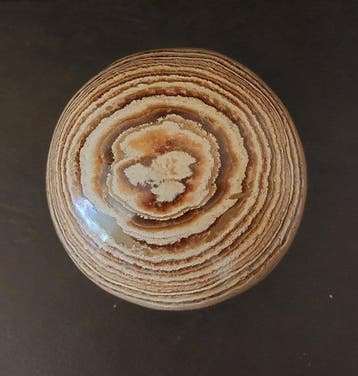 aragoniet Bol - Hoogte: 13 cm - Breedte: 13 cm- 2.7 kg - (1), Verzamelen