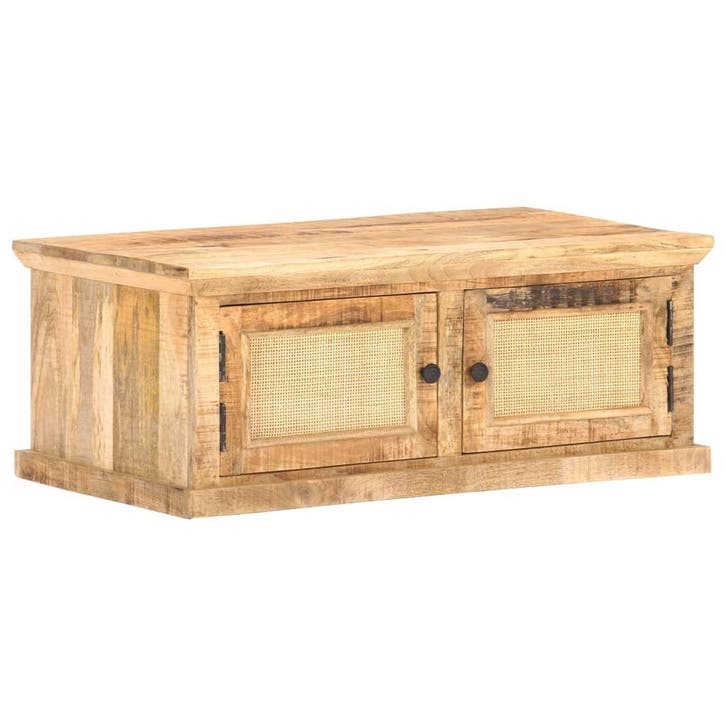 vidaXL Salontafel 90x50x35 cm massief mangohout en, Huis en Inrichting, Tafels | Salontafels, Nieuw, Verzenden