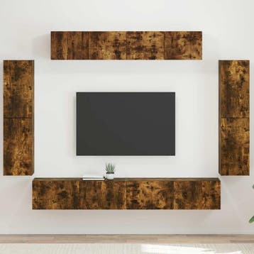 vidaXL TV Kast 8 st Rook Eiken, Verzenden, Nieuw