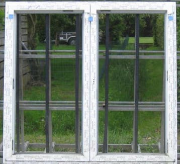 pvc raam , chassis , venster , kozijn 184 x 175 wit, Kunststof, Raamkozijn, Nieuw, Ophalen of Verzenden