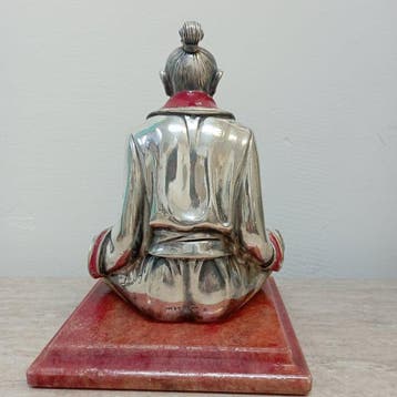 Fratelli Magrino - Beeldje - Samurai - Verzilverd