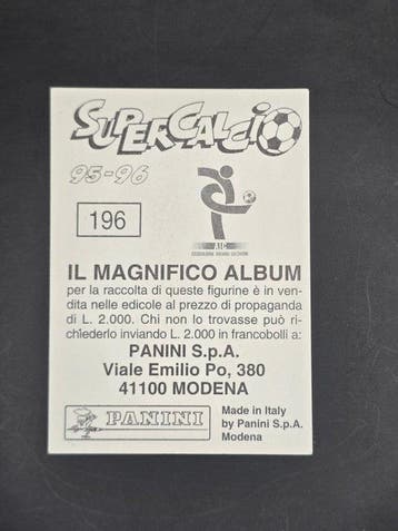 1995/96 Panini Supercalcio Ronaldo #196 - 1 Sticker -, Nieuw