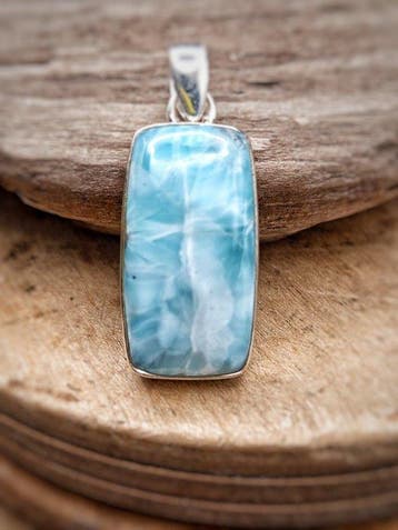 Uniek sieraad in 925 zilver met larimar van topkwaliteit -