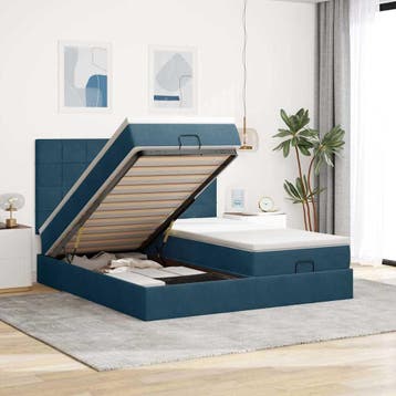 vidaXL Ottoman bed met matrassen 180x200cm fluweel, Huis en Inrichting, Slaapkamer | Bedden, Verzenden, Nieuw