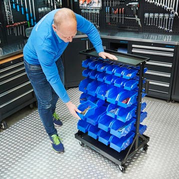 Datona Verrijdbaar opbergsysteem met 60 voorraadbakken -, Ophalen of Verzenden, Nieuw