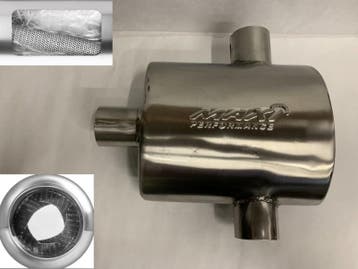 MAX Spiral Straight Flo Performance rvs uitlaat demper 2,5, Ophalen of Verzenden, Nieuw