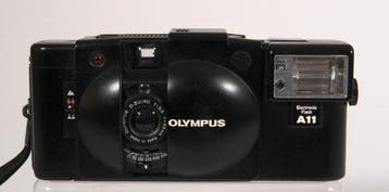 Olympus XA2 met flitser A11 Analoge camera, Nieuw