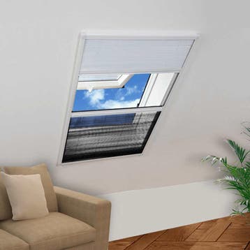 vidaXL Raamhor plissé met verduistering 80x100 cm aluminium, Verzenden, Nieuw
