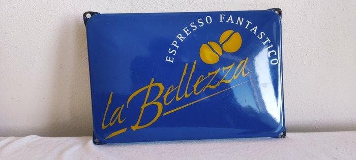 BELLEZZA ESPRESSOMASCHINEN GmbH 1975 - Fantastische espresso, Antiek en Kunst, Antiek | Wandborden en Tegels