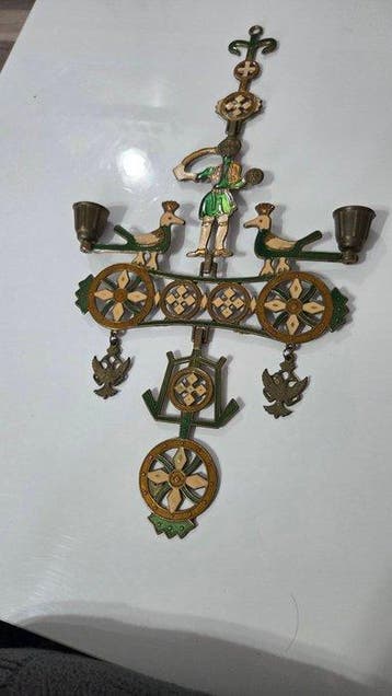 Crucifix - Brons, Emaille - 1960-1970 - Orthodoxe kruis -