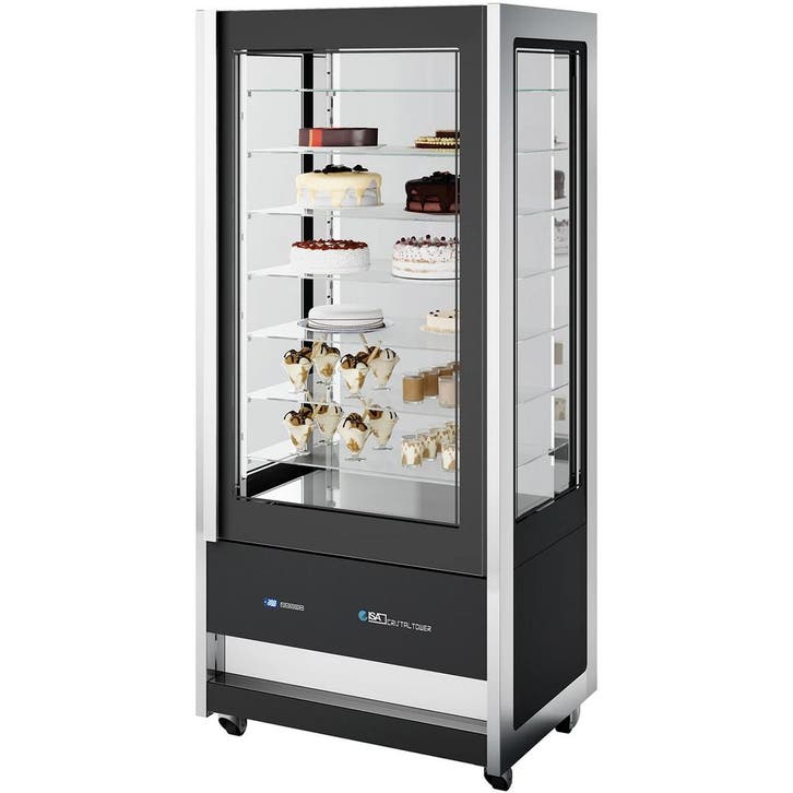 Koel-/Vriesvitrine | CRISTAL TOWER | 718L | RVS/Zwart |, Zakelijke goederen, Horeca | Keukenapparatuur, Nieuw in verpakking, Verzenden