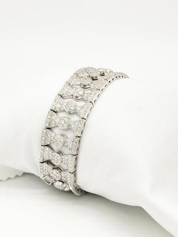 Bracelet - 18 carats Or blanc Diamant (Naturelle)