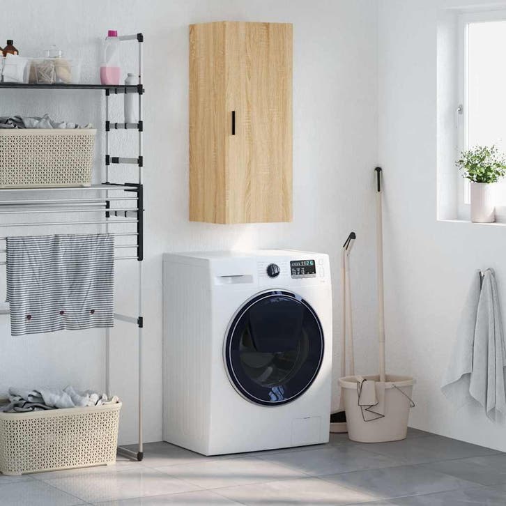 vidaXL Bovenkast 34,5x34x90 cm sonoma eikenkleurig, Maison & Meubles, Armoires | Dressoirs, Envoi
