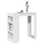 vidaXL Bartafel met rekken 102x50x103,5 cm bewerkt hout wit, Verzenden, Nieuw