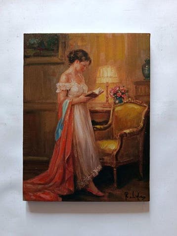 Salvatore Rodriquez (1957) - La lettura, Antiek en Kunst