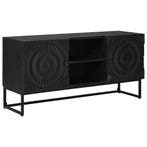 vidaXL TV Kast met lade met plank met opslag Zwart 105 x 30, Maison & Meubles, Accessoires pour la Maison | Étagères pour CD & DVD