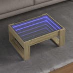 vidaXL Salontafel met Infinity LED 70x53x30 cm sonoma, Verzenden, Nieuw