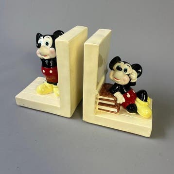 Boekensteunen - Vintage - Set van twee Mickey Mouse, Nieuw